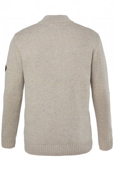 JP1880 851436 Strickpullover mit Knopfkragen Nussbraun TALL - TALL sweatshirts - TALL Sweatshirts für große Männer