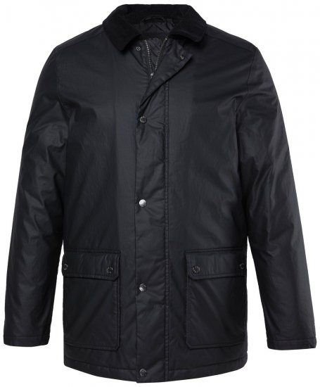 JP1880 851493 Gewachste Jacke mit Cordkragen Schwarz - Herren jacken - Herren Jacken in großen Größen