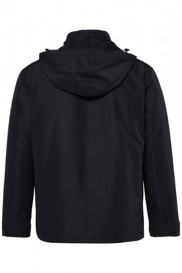 Men+ 552 Jacke mit Kapuze und leichtem Futter Schwarz - Herren jacken - Herren Jacken in großen Größen