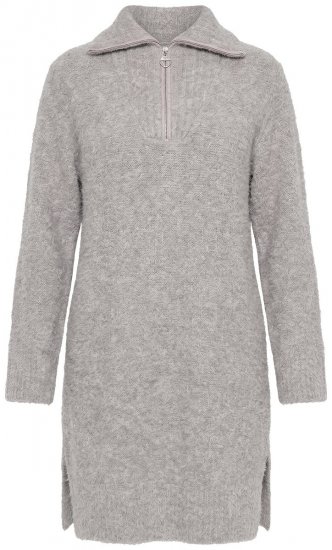 Ulla Popken 851563 Langärmliges Strickkleid Beige - Kleider - Kleider für alle Größen