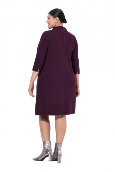 Ulla Popken 851664 Jerseykleid mit Rollkragen Pflaume - Kleider - Kleider für alle Größen