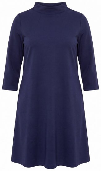 Ulla Popken 851664 Jerseykleid in A-Linie mit Taschen Dunkelblau - Kleider - Kleider für alle Größen