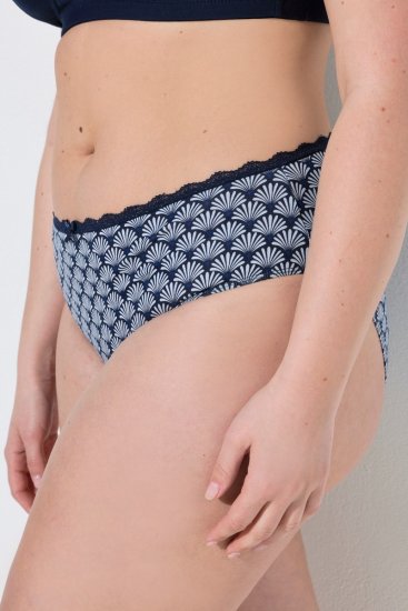Ulla Popken 851730 Gemusterte Slips 5er-Pack Hellblau - Slips - 