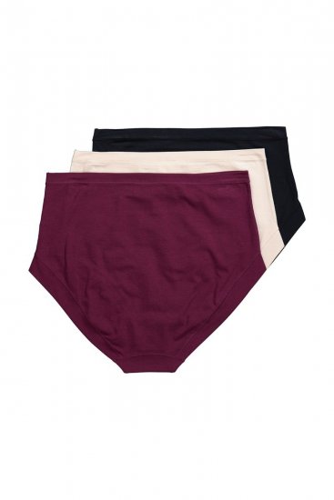 Ulla Popken 851736 Slips mit hoher Taille 3er-Pack Schwarz - Slips - 