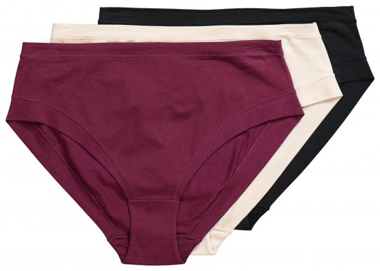 Ulla Popken 851739 Slips 3er-Pack Schwarz - Slips - 
