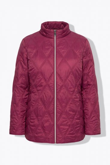 Ulla Popken 851777 HYPRAR Steppjacke mit Stehkragen Weinrot - Jacken - Damenjacken in großen Größen