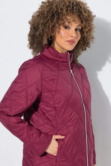 Ulla Popken 851777 HYPRAR Steppjacke mit Stehkragen Weinrot - Jacken - Damenjacken in großen Größen
