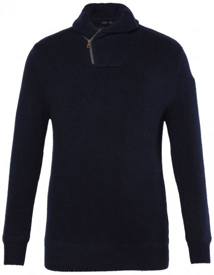 JP1880 851795 Strickpullover mit Schalkragen Dunkelblau TALL - TALL sweatshirts - TALL Sweatshirts für große Männer
