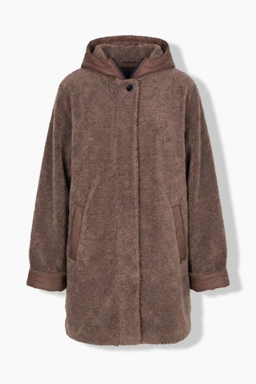 Ulla Popken 851809 Teddyjacke Hellbraun - Jacken - Damenjacken in großen Größen