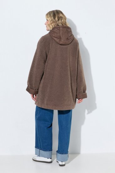 Ulla Popken 851809 Teddyjacke Hellbraun - Jacken - Damenjacken in großen Größen