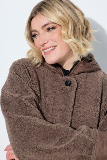 Ulla Popken 851809 Teddyjacke Hellbraun - Jacken - Damenjacken in großen Größen