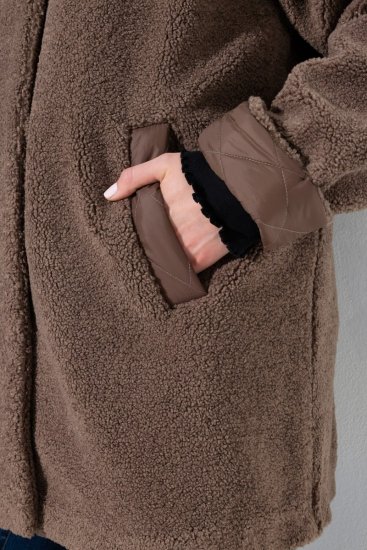 Ulla Popken 851809 Teddyjacke Hellbraun - Jacken - Damenjacken in großen Größen