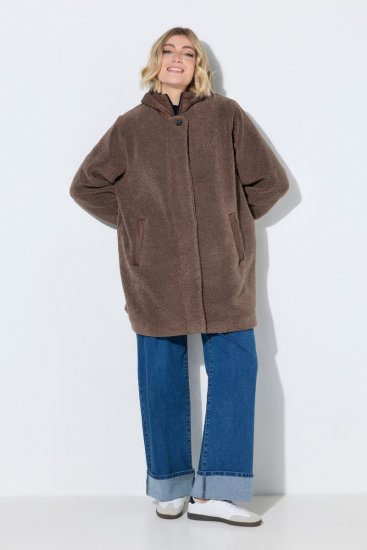 Ulla Popken 851809 Teddyjacke Hellbraun - Jacken - Damenjacken in großen Größen