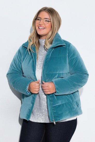 Ulla Popken 851819 Cordjacke Grau - Jacken - Damenjacken in großen Größen