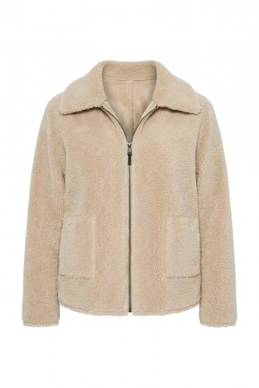 Ulla Popken 851823 Jacke in Wildlederoptik Wollweiß - Jacken - Damenjacken in großen Größen
