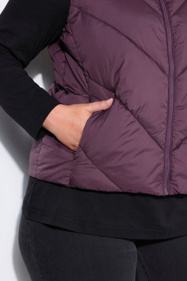 Ulla Popken 851833 Steppweste mit Stehkragen Braun - Westen - 