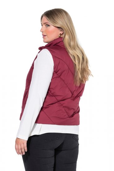 Ulla Popken 851833 Steppweste mit Stehkragen Rot - Westen - 