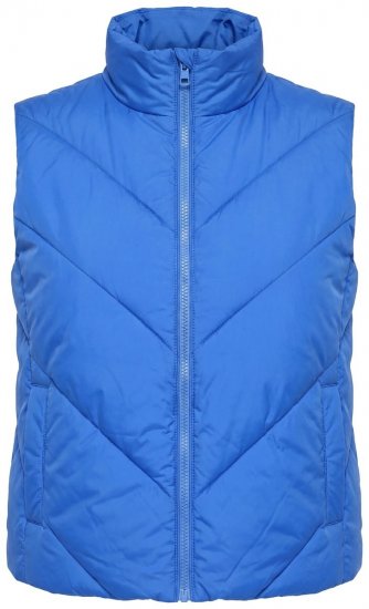 Ulla Popken 851833 Steppweste mit Stehkragen Blau - Westen - 