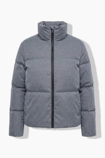 Ulla Popken 851854 Steppjacke Grau meliert - Jacken - Damenjacken in großen Größen