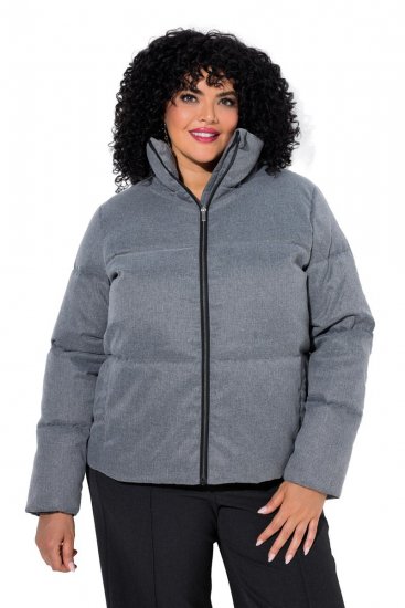 Ulla Popken 851854 Steppjacke Grau meliert - Jacken - Damenjacken in großen Größen