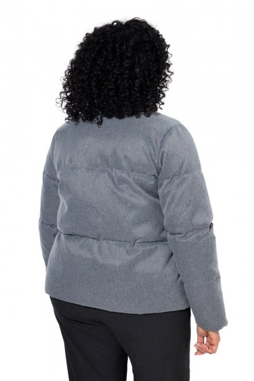 Ulla Popken 851854 Steppjacke Grau meliert - Jacken - Damenjacken in großen Größen
