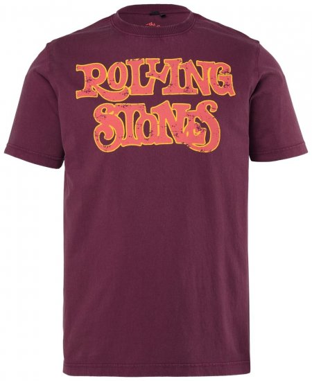 JP1880 851910 Rolling Stones Vintage Logo T-Shirt Aubergine - Band-T-shirts - Band T-Shirts in großen Größen