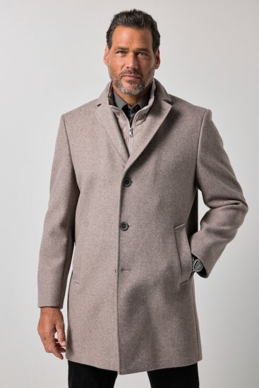 JP1880 851999 Business Wollmantel Beige - Herren jacken - Herren Jacken in großen Größen