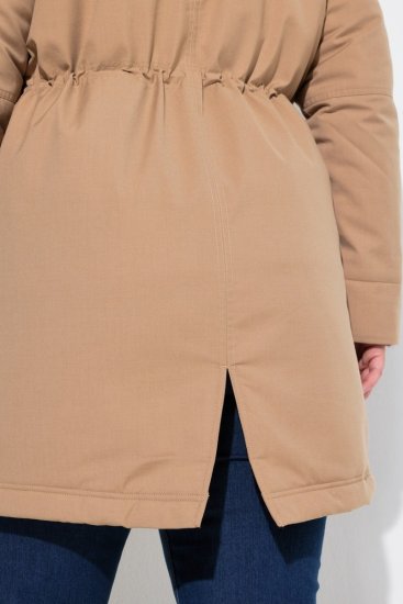 Ulla Popken 852028 Parka Beige - Mäntel - Damenmäntel in großen Größen