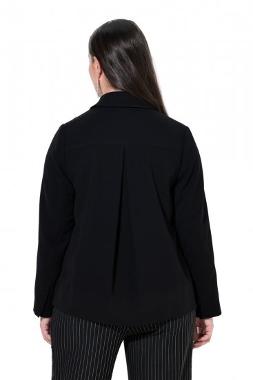 Ulla Popken 852167 Blazer mit Hemdkragen Schwarz - Blazer - Blazer in großen Größen für Damen