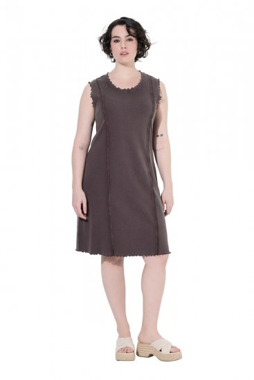 Ulla Popken 852190 Jerseykleid Mahagonibraun - Sommerkleider - Sommerkleider in großen Größen