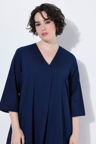 Ulla Popken 852191 Jeanskleid mit Taschen Denimblau - Kleider - Kleider für alle Größen