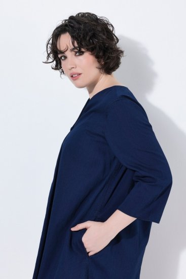 Ulla Popken 852191 Jeanskleid mit Taschen Denimblau - Kleider - Kleider für alle Größen