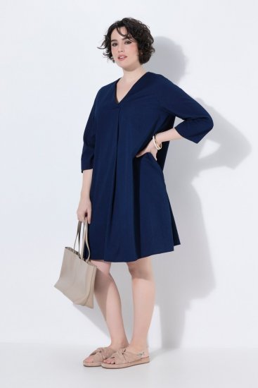 Ulla Popken 852191 Jeanskleid mit Taschen Denimblau - Kleider - Kleider für alle Größen