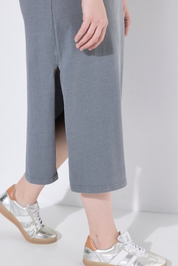 Ulla Popken 852218 Kurzärmliges Midikleid Grau - Midikleider - Midikleider für Damen in großen Größen