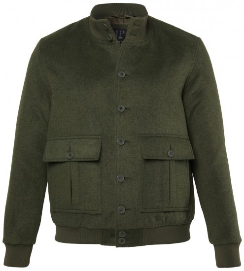 JP1880 852294 Jacke aus Wollmischung mit Stehkragen Khakigrün - Herren jacken - Herren Jacken in großen Größen