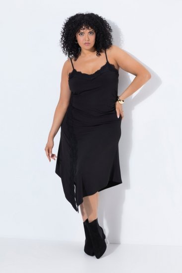 Ulla Popken 852636 Wickelkleid Schwarz - Jerseykleider - 