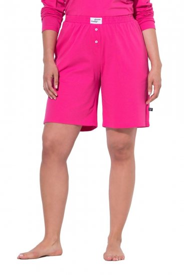 Ulla Popken 852752 Pyjama-Shorts mit Streifen 2er-Pack Rosa - Pyjama/Loungewear - 