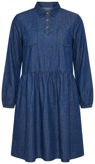 Ulla Popken 852768 Jeanskleid in A-Linie mit Taschen Denimblau - Kleider - Kleider für alle Größen