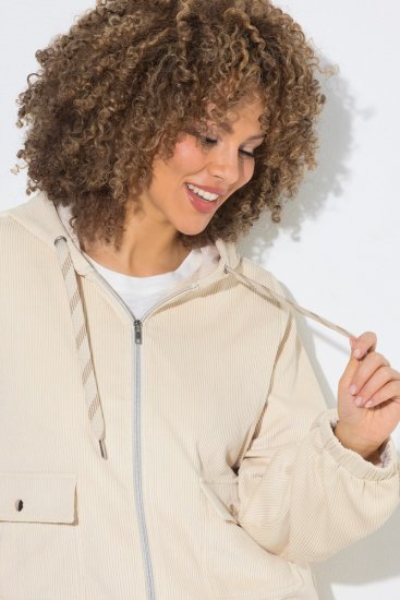 Ulla Popken 852802 Cordjacke Wollweiß - Jacken - Damenjacken in großen Größen