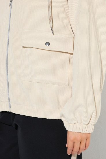 Ulla Popken 852802 Cordjacke Wollweiß - Jacken - Damenjacken in großen Größen
