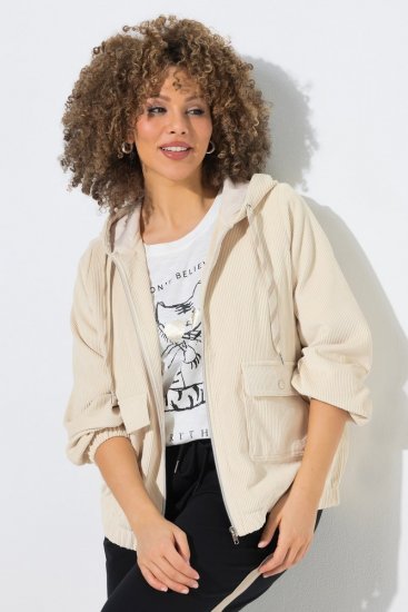Ulla Popken 852802 Cordjacke Wollweiß - Jacken - Damenjacken in großen Größen