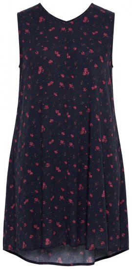 Ulla Popken 852824 Geblümtes Kleid Schwarz - Sommerkleider - Sommerkleider in großen Größen