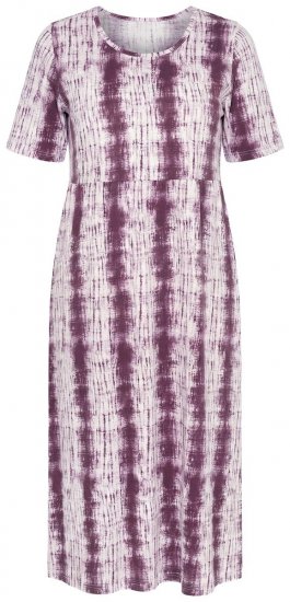 Ulla Popken 852854 Gestreiftes Midikleid Braun - Midikleider - Midikleider für Damen in großen Größen