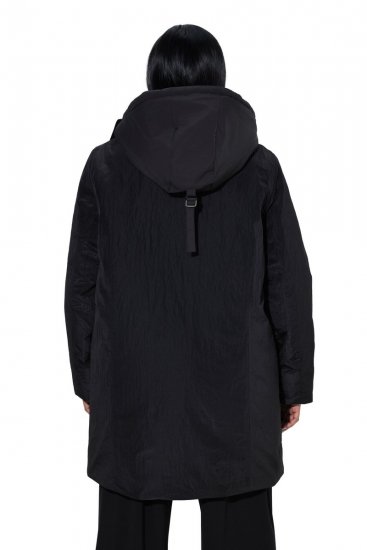 Ulla Popken 853351 Wasserdichte wattierte Sympatex Jacke mit Kapuze Schwarz - Jacken - Damenjacken in großen Größen