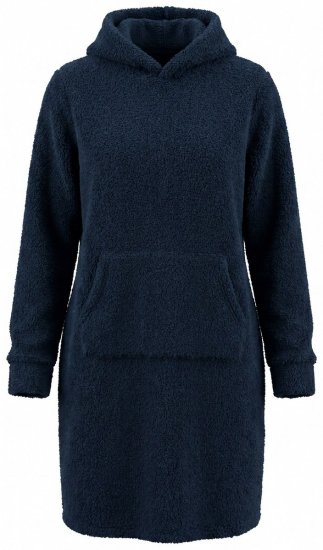 Ulla Popken 853353 Homewear-Kleid mit Kapuze Dunkelblau - Pyjama/Loungewear - 