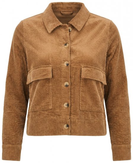 Ulla Popken 853421 Cordjacke Braun - Jacken - Damenjacken in großen Größen