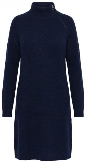 Ulla Popken 853504 Strickkleid mit Rollkragen Dunkelblau - Kleider - Kleider für alle Größen