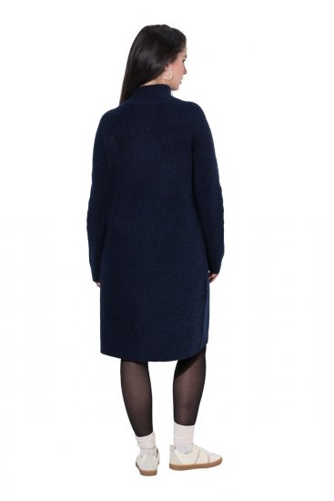 Ulla Popken 853504 Strickkleid mit Rollkragen Dunkelblau - Kleider - Kleider für alle Größen