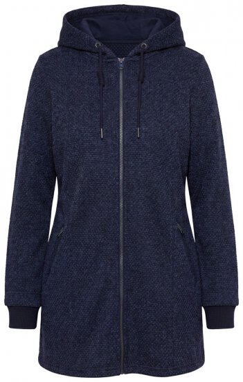 Ulla Popken 853577 Fleecejacke Dunkelblau - Jacken - Damenjacken in großen Größen