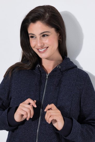 Ulla Popken 853577 Fleecejacke Dunkelblau - Jacken - Damenjacken in großen Größen